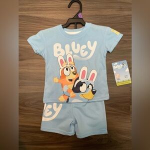 Bluey Kids Easter Matching Set - Light Blue size 18M-NWT